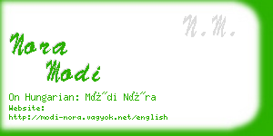 nora modi business card